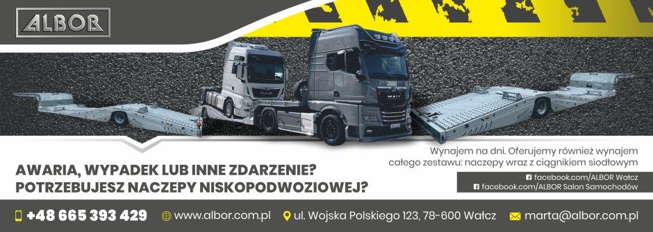 Wynajem naczepy niskopodwoziowej