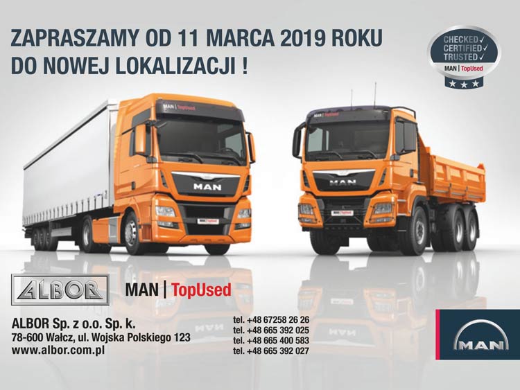 ALBOR rozpoczyna współpracę z MAN TopUsed