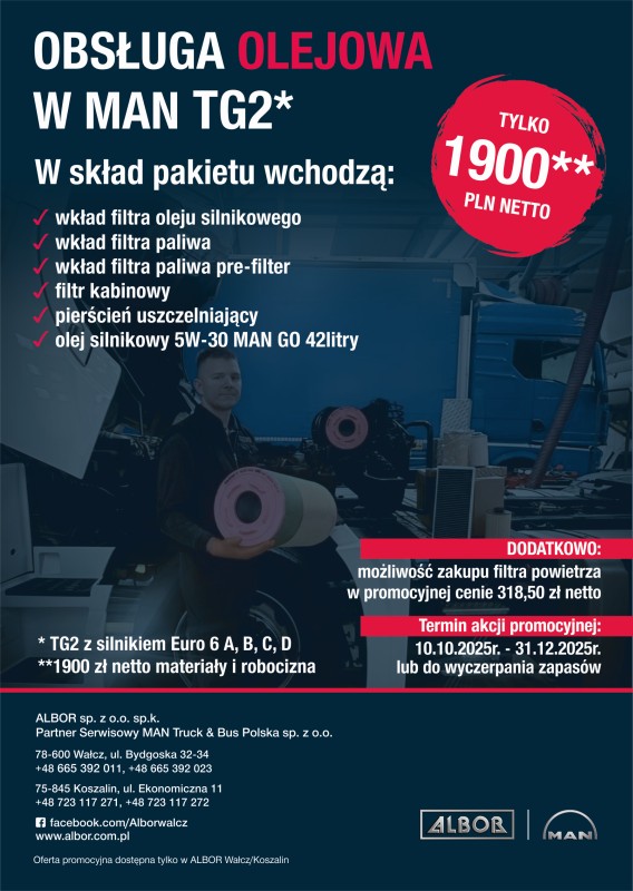 ALBOR 2025 - Obsługa olejowa w MAN TG2